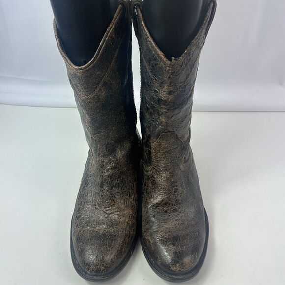Steve Madden Distressed Brown Leather Women's Western Boots - Picture 10 of 16
